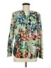 Talbots Floral Green Long Sleeve Blouse Size M - photo 1