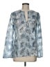 Tory Burch Blue Long Sleeve Blouse Size 6 - photo 1