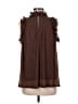 Glam 100% Polyester Brown Sleeveless Blouse Size M - photo 2