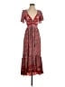 Angie 100% Rayon Paisley Red Casual Dress Size S - photo 1