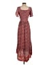 Angie 100% Rayon Paisley Red Casual Dress Size S - photo 2
