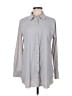 Lyssé Gray Long Sleeve Button-Down Shirt Size M - photo 1