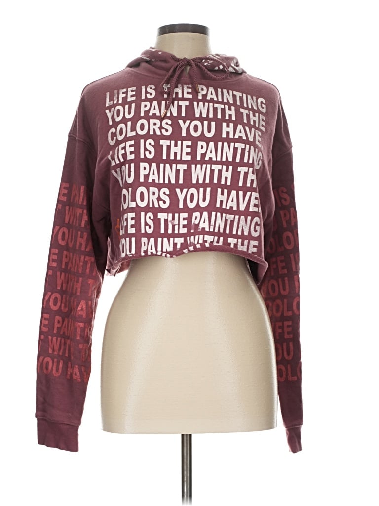Pre-owned Forever 21 Sweatshirt In Burgundy