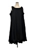 Catherines 100% Polyester Solid Black Casual Dress Size 30 - photo 1