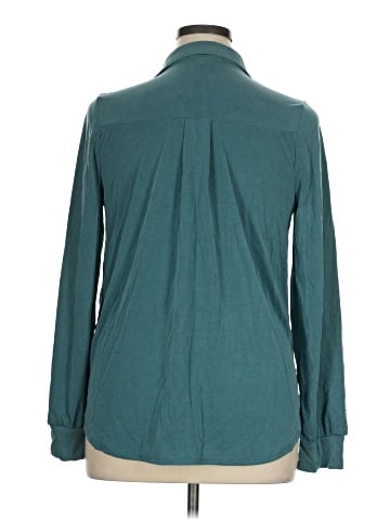 Green Envelope Long Sleeve Button-Down Shirt (view 2)