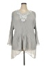 Catherines 100% Polyester Gray 3/4 Sleeve Blouse Size 3X - photo 1