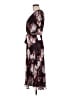 DKNY 100% Polyester Print Burgundy Cocktail Dress Size 6 - photo 5