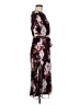 DKNY 100% Polyester Print Burgundy Cocktail Dress Size 6 - photo 4