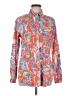 J. McLaughlin Paisley Orange Long Sleeve Button-Down Shirt Size M - photo 1