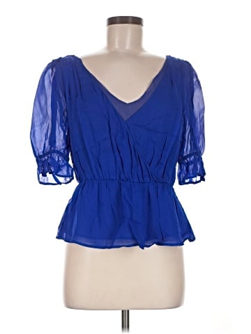 Ecru Short Sleeve Blouse (view 1)