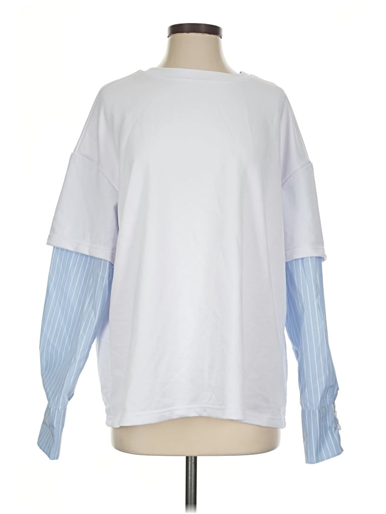 Pre-owned Missguided 3/4 Sleeve T-shirt In White
