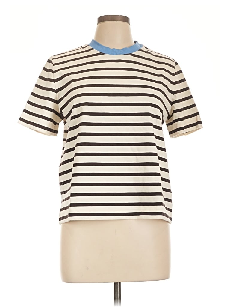 Pre-owned Cos Short Sleeve Turtleneck In Ivory