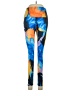Onzie Graphic Blue Yoga Pants Size Med - Lg - photo 1