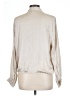 Old Navy 100% Polyester Silver Long Sleeve Blouse Size L - photo 2