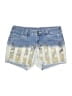 Justice Graphic Blue Denim Shorts Size 16R - photo 1