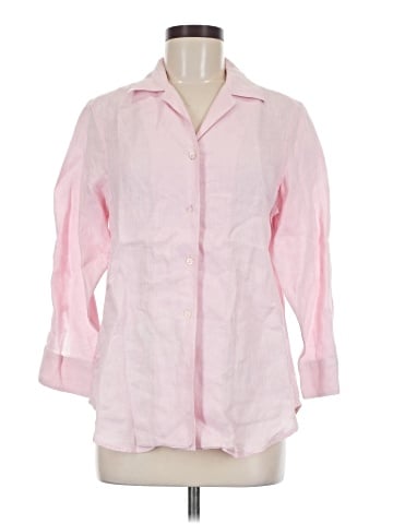Lauren by Ralph Lauren 3/4 Sleeve Button-Down Shirt (view 1)
