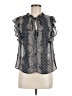 Blu Pepper 100% Polyester Gray Sleeveless Blouse Size M - photo 1