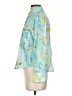 Finley Print Teal Long Sleeve Blouse Size S - photo 5