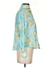 Finley Print Teal Long Sleeve Blouse Size S - photo 4