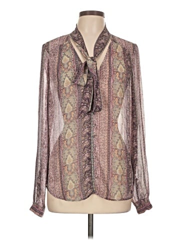 Paige Long Sleeve Silk Top (view 1)