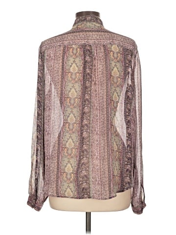 Paige Long Sleeve Silk Top (view 2)