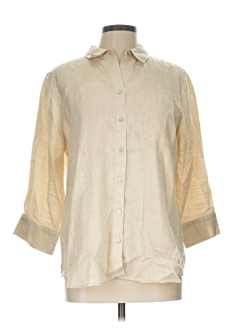 Chico's 3/4 Sleeve Button-Down Shirt (view 1)