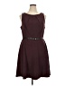 Elle Solid Burgundy Casual Dress Size XL - photo 1