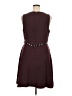 Elle Solid Burgundy Casual Dress Size XL - photo 2