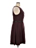 Elle Solid Burgundy Casual Dress Size XL - photo 4
