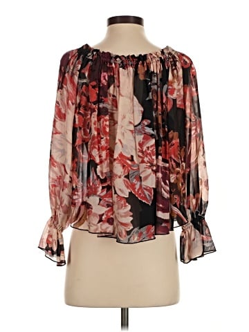 Elizabeth and James 3/4 Sleeve Silk Top (view 2)