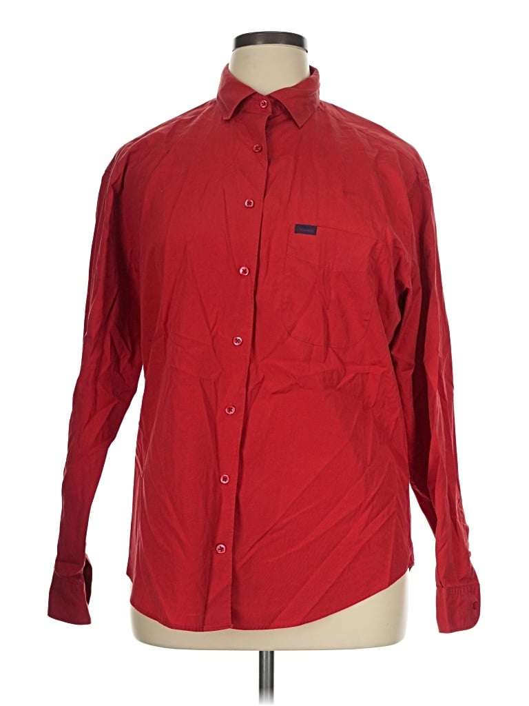 Pre-owned Façonnable Long Sleeve Button Down Shirt In Red