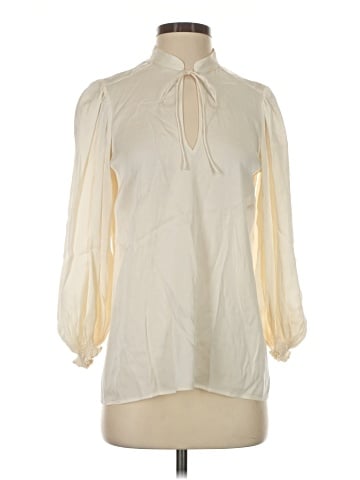 Theory 3/4 Sleeve Silk Top (view 1)