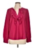 J.Crew 100% Polyester Burgundy Long Sleeve Blouse Size L - photo 1