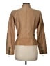 Etcetera 100% Leather Tan Leather Jacket Size 8 - photo 2