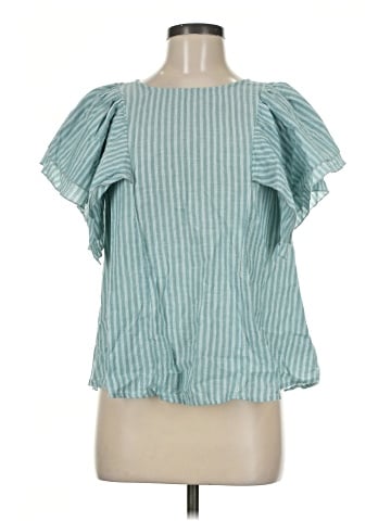 Listicle Short Sleeve Blouse (view 1)