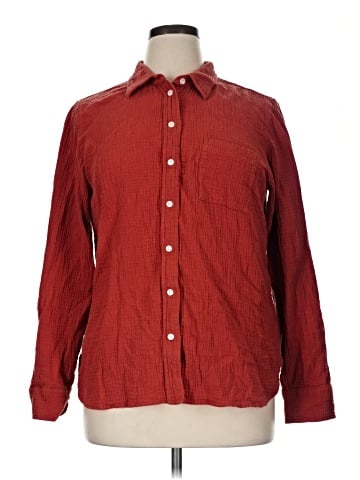 J.Crew Factory Store Long Sleeve Button-Down Shirt (view 1)
