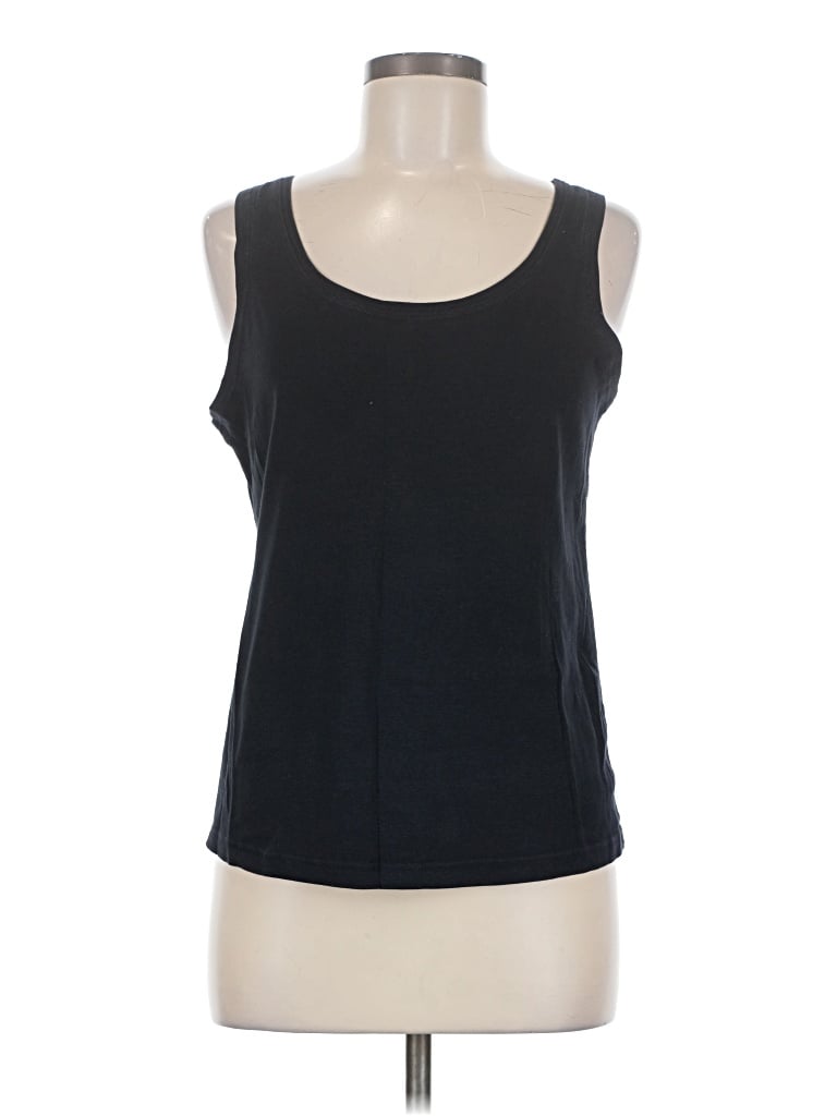Pre-owned Three Dots Tank Top Black Strapless Neckline Tops