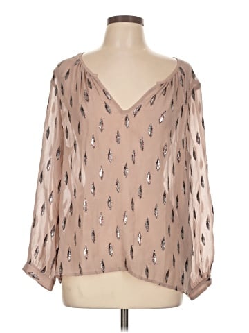 Joie Long Sleeve Silk Top (view 1)