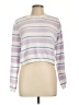 colsie Stripes Purple Pullover Sweater Size L - photo 1