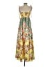 Unbranded 100% Polyester Floral Yellow Casual Dress Size S - photo 2