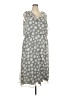 MSK 100% Polyester Polka Dots Gray Casual Dress Size 22 - photo 1