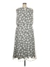 MSK 100% Polyester Polka Dots Gray Casual Dress Size 22 - photo 2