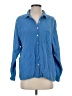 Subtle Luxury 100% Cotton Blue 3/4 Sleeve Button-Down Shirt Size XS - photo 1