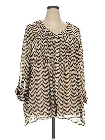Roz & Ali Long Sleeve Blouse (view 1)