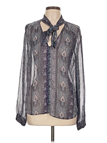 Paige Long Sleeve Silk Top (view 1)
