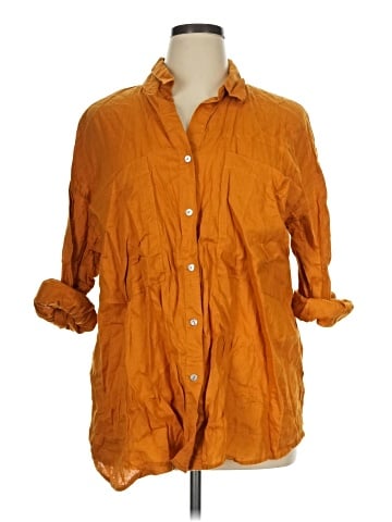 Magaschoni 3/4 Sleeve Button-Down Shirt (view 1)