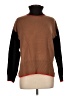 Tahari Color Block Brown Turtleneck Sweater Size M - photo 1