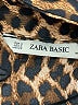 Zara Basic Animal Print Brown Long Sleeve Blouse Size S - photo 7
