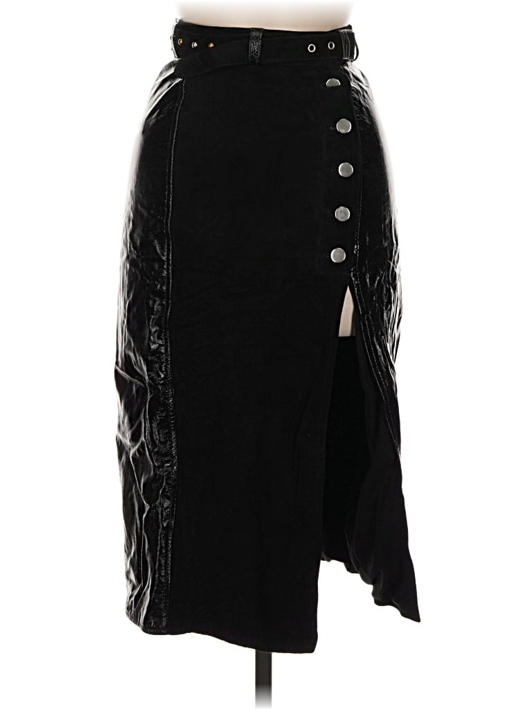 Pre-owned Understated Leather Casual Skirt In Black