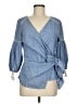 Zara Basic Blue 3/4 Sleeve Blouse Size M - photo 1